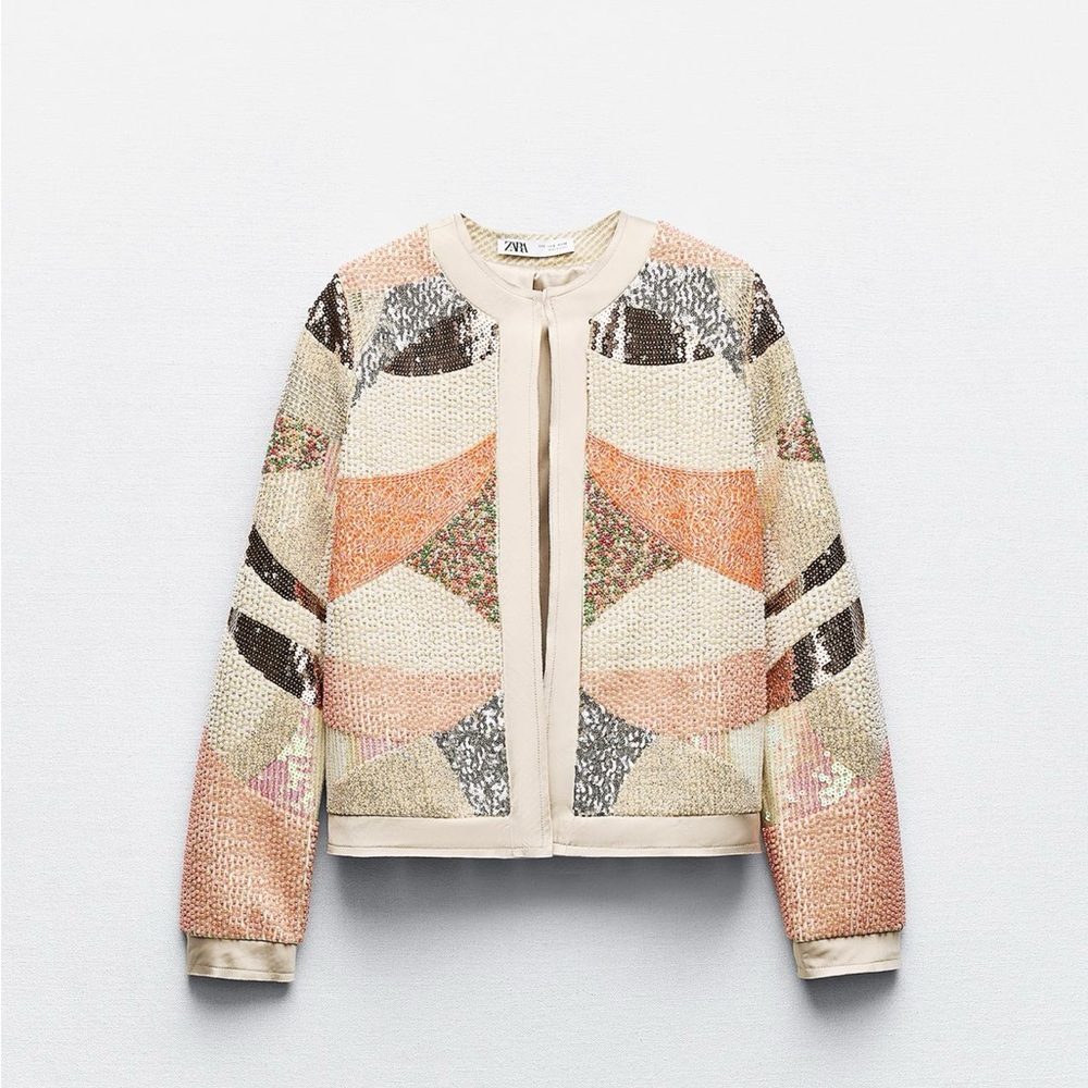 Zara Beaded and Pearls Cardigan